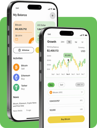 Neravia Crypto Flow trading platform with live market data